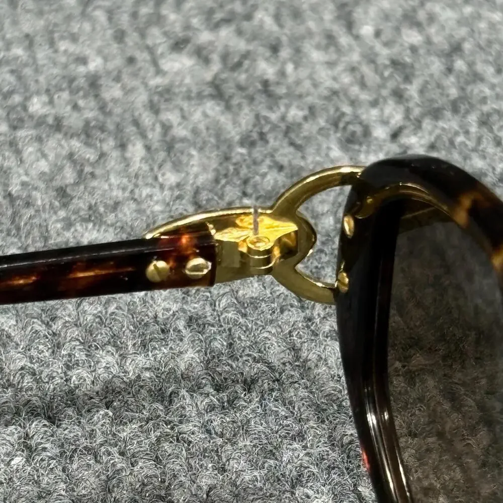 Rocco Originals Sunglasses Womens Brown Tortoise Oval UV400 Tinted Lenses Gold